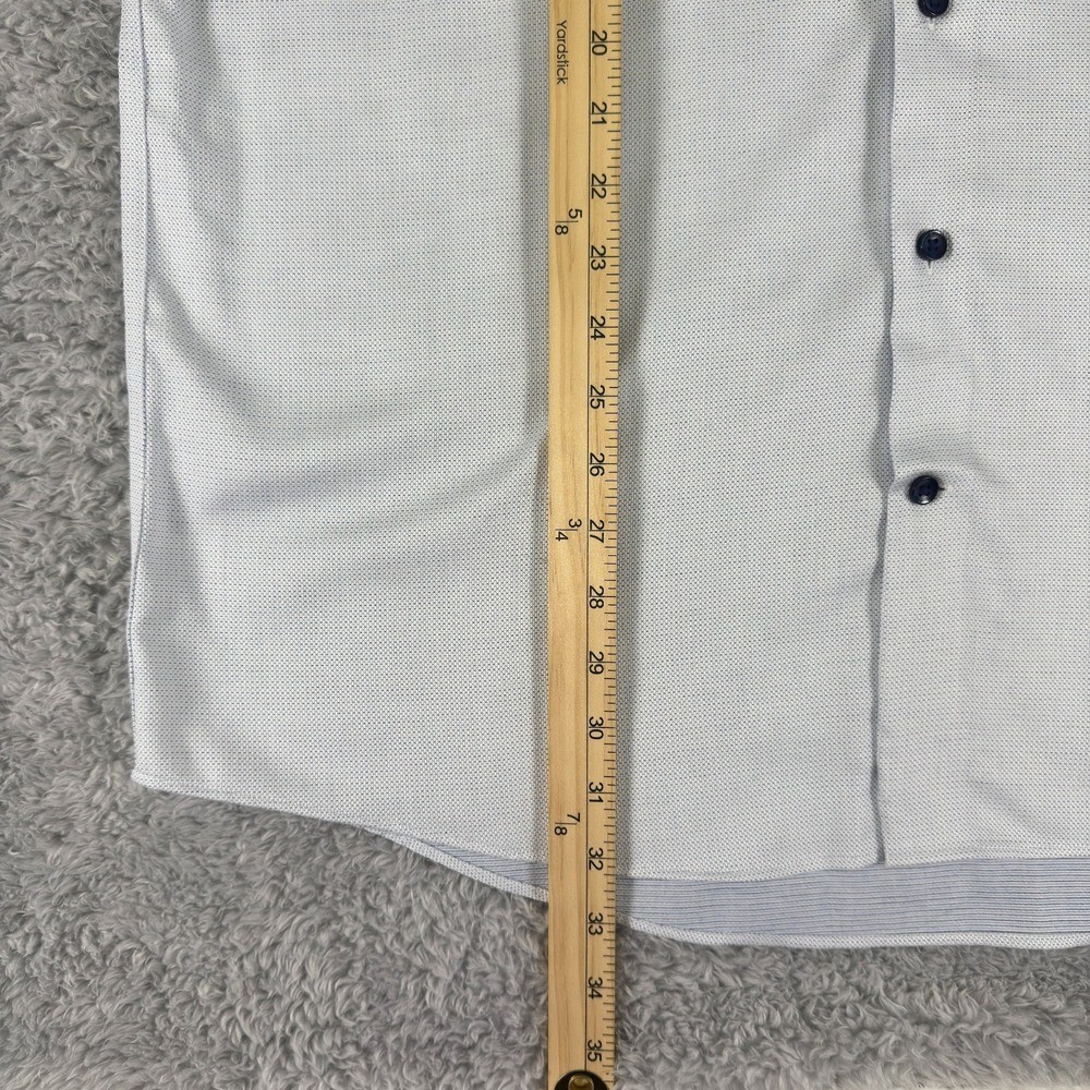 Charles Tyrwhitt Dress Shirt Men's 16.5 - 35 Slim Fit Grey White Spread Collar - Picture 6 of 10